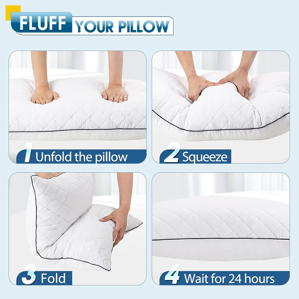 MAGIC ELEPHANT Body Pillow, Memory Foam Body Pillow for Adults, Long Pillow for Bed and Sleeping, Full Long Bed Pillow (White-Without…