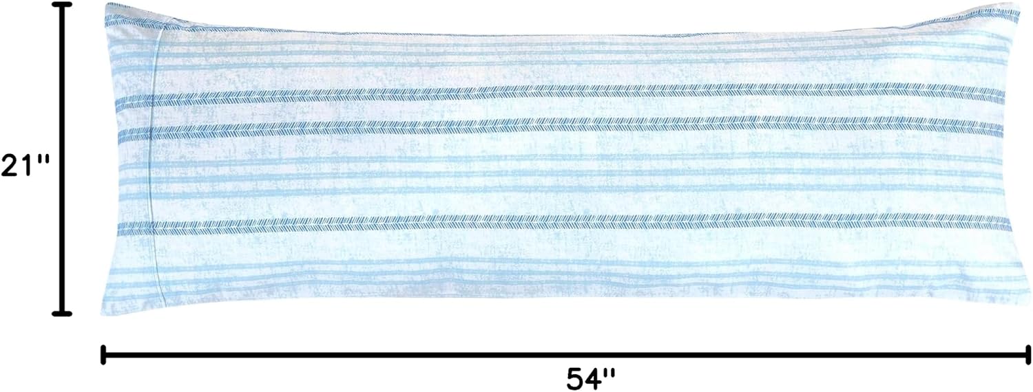 Elegantcomfort Elegant Comfort Ultra Soft 1-Piece Set Striped Print Pillowcases - 1500 Hotel Quality Microfiber, Soft and Smooth Hidden Zip…