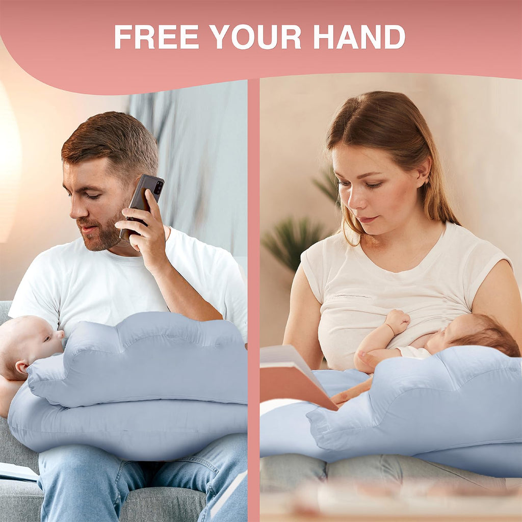 PILLANI Nursing Pillow, Breastfeeding Pillows for Enhanced Safety & Comfort for Mom & Baby, Removable Cotton Cover, Adjustable Waist…