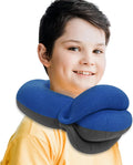 BUYUE Kids Travel Pillows for Airplane, Memory Foam 360° Head Support Sleeping Essentials for Boys Long Flight, Skin-Friendly Soft Neck…