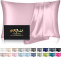 Home Silk Pillowcase for Hair and Skin, Mulberry Silk Pillow Cases King Size, Anti Acne Cooling Sleep Both Sides Natural Silk Satin Pillow…