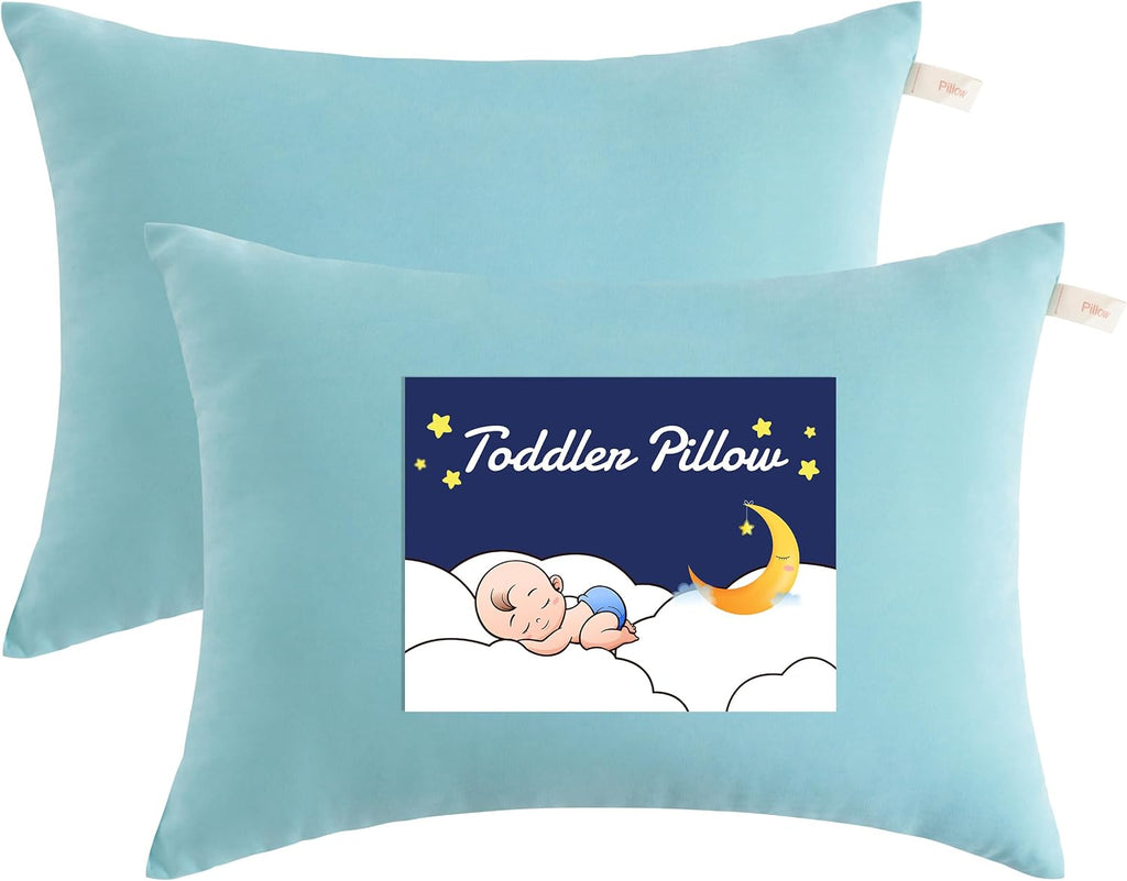 Ntbay Toddler Pillows, Down Alternative 13"x18" Pillows, Machine Washable - Soft and Breathable Travel Small Pillows for Sleeping, Ideal fo…