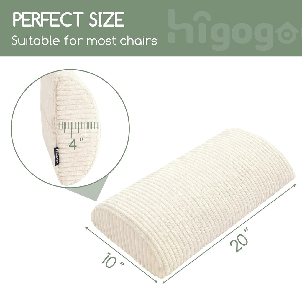 Higogogo Lumbar Support Pillow for Recliner Chair/Accent Chair/Couch, Memory Foam Back Support Cushion for Elderly, Recliner Cushions for B…