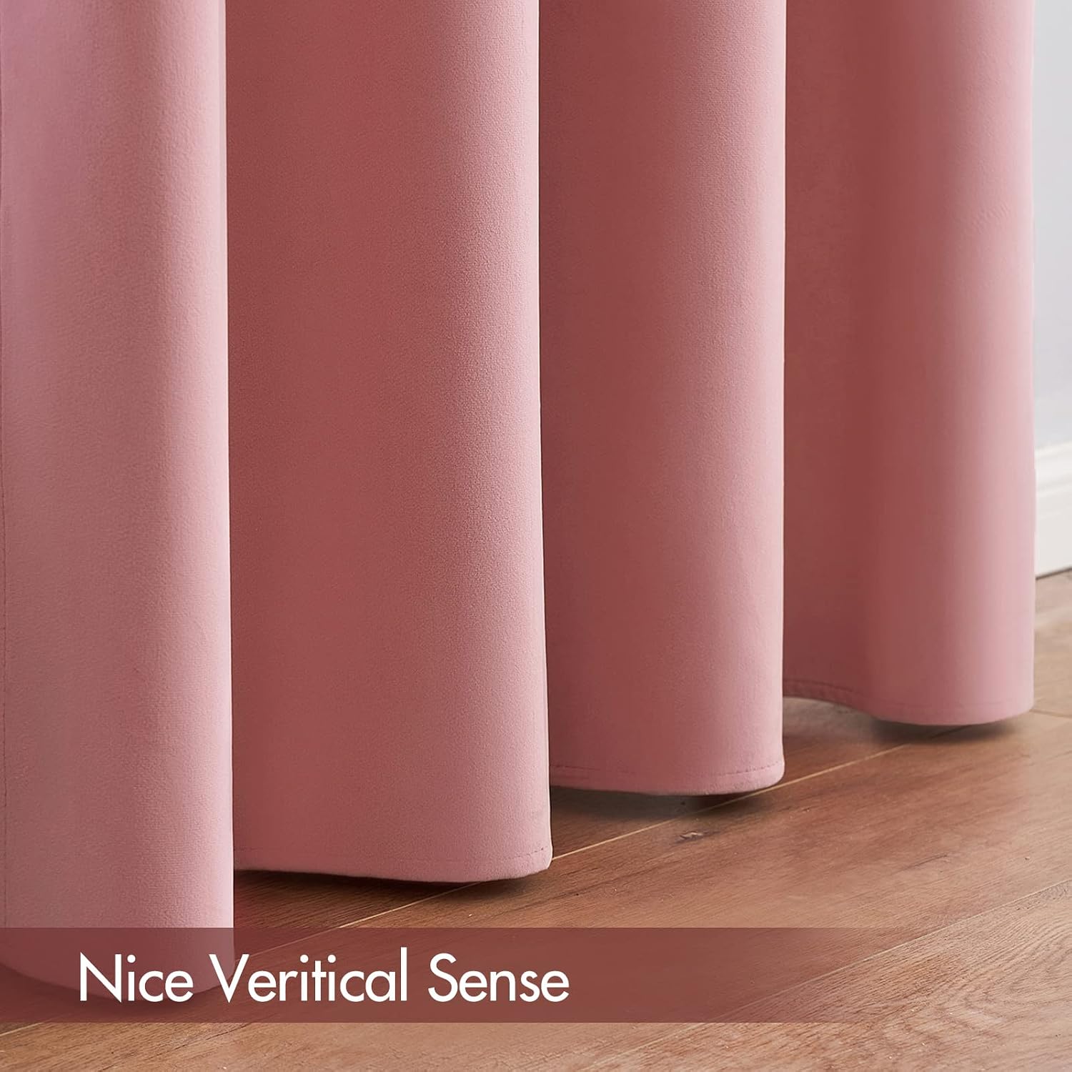 MIULEE Blush Pink Velvet Curtains Thermal Insulated Blackout Curtain Drapes for Bedroom Living Room Darkening 108 Inches Long Curtains…