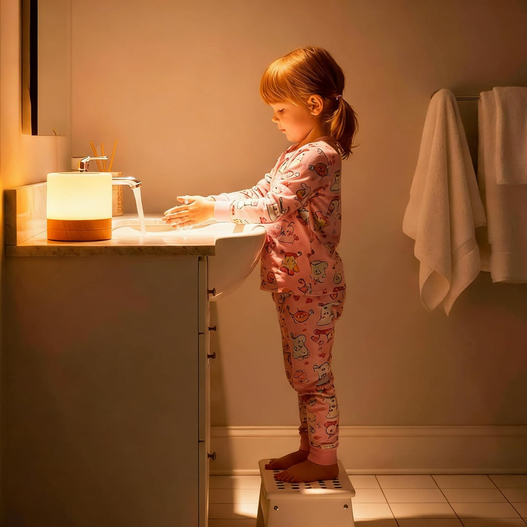 Dimmable Baby Night Light: Eye-Caring Soft Warm White LED Touch Lamp | USB Rechargeable Portable Bedside for Nursery Kids Room Bedroom…