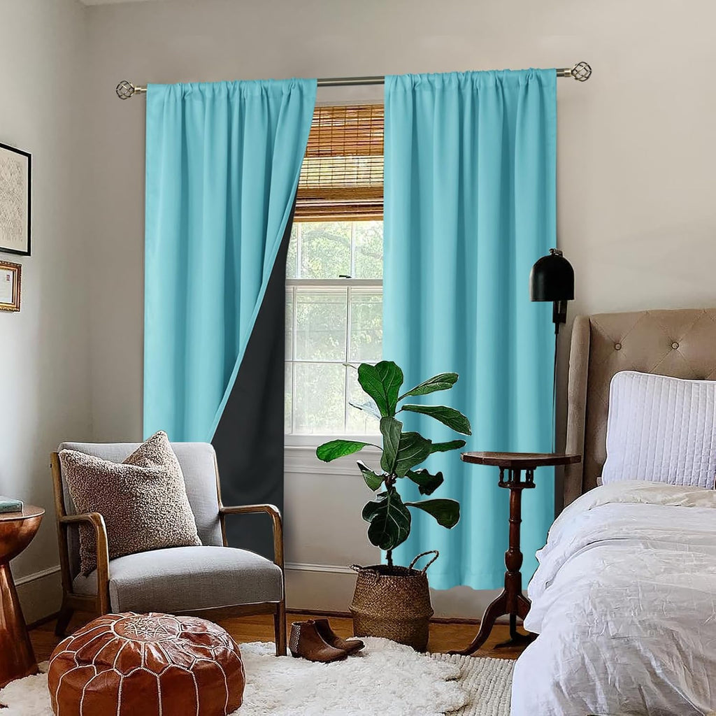 BGment 100% Blackout Curtains for Bedroom 84 Inch Length, Full Room Darkening Curtains for Living Room Rod Pocket with Thermal Insulated…