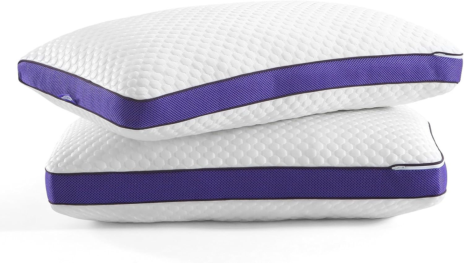 Bpc Shredded Memory Foam Pillows King Size, Cooling Bed Pillows for Sleeping, Adjustable Firm Soft Support for Side Back Stomach Sleepers,…