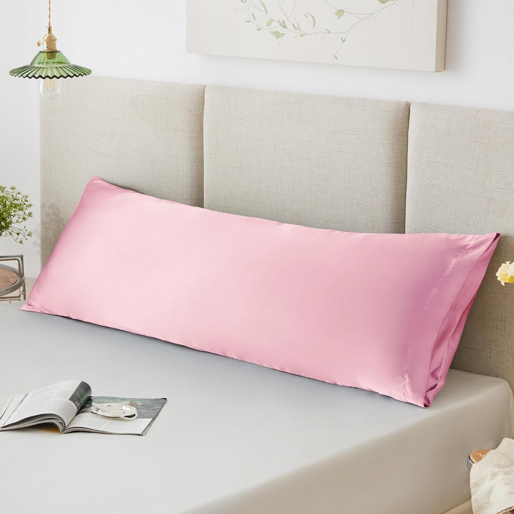 Lovescabin Love's cabin Satin Body Pillowcase 20x54, Cooling Pillow Cover for Hair and Skin, Silky Smooth with Envelope Closure, Similar to…