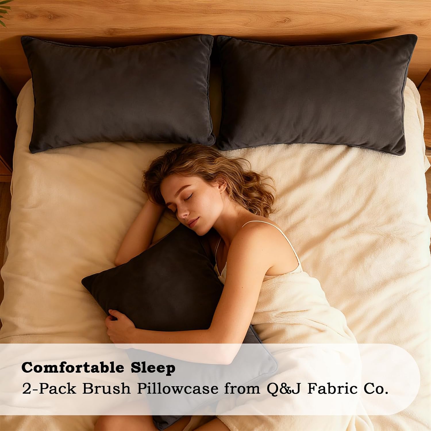 QJFabricCO Q&J Fabric Co. Bedding Pillow Cases King Size Set of 2 –Wrinkle, Fade Resistant, Soft Brushed Microfiber Pillow Cover–Envelope Pil…