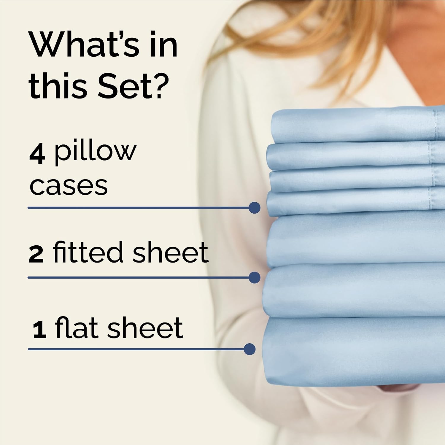 Split King 7 Piece Sheet Set - Comfy, Breathable & Cooling - Soft Hotel Luxury Bedding for Women, Men, Kids, Teens and Children - 1 Flat…