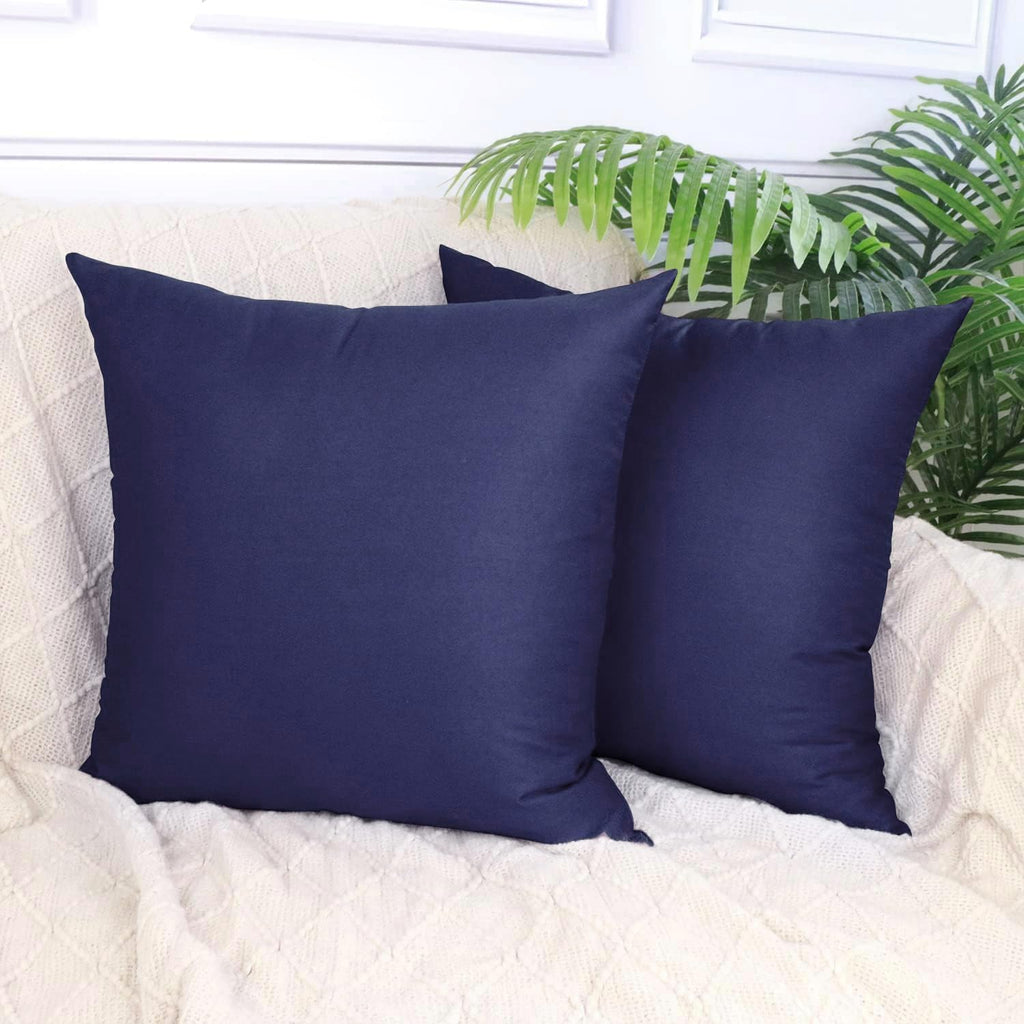 Thmyo 4-Pack 100% Cotton Comfortable Solid Decorative Throw Pillow Case Square Cushion Cover Pillowcase Sublimation Blank Pillow Covers Hal…