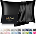 Home Mulberry Silk Pillow Cases Standard Size, Silk Pillowcase for Hair and Skin, Both Sides Natural Silk Satin Pillowcase for Sleeping Wom…