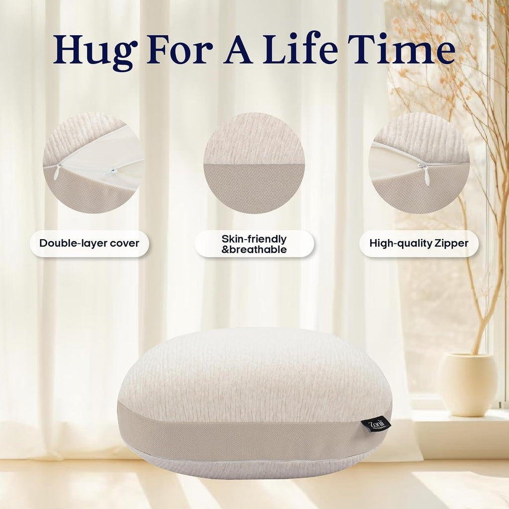 ZonLi Weighted Pillow for Adults 6.5Lbs, Washable Hug Pillow Get Better Sleep, Detachable Sensory Body Weighted Pillows, Memory Foam Bed…