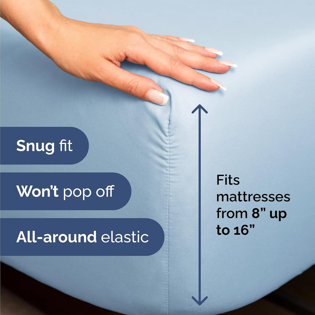 Queen 6 Piece Sheet Set - Comfy, Breathable & Cooling - Hotel Luxury Bedding for Women, Men, Kids, Teens & Children - 1 Flat & 1 Fitted…