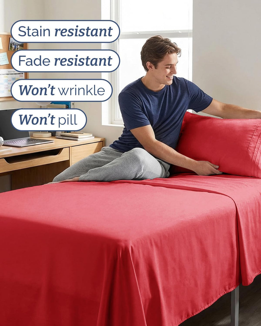 Twin XL 4 Piece Sheet Set - Comfy, Breathable & Cooling - Hotel Luxury Bedding for Women, Men, Kids, Teens and Children - 1 Flat & 1…