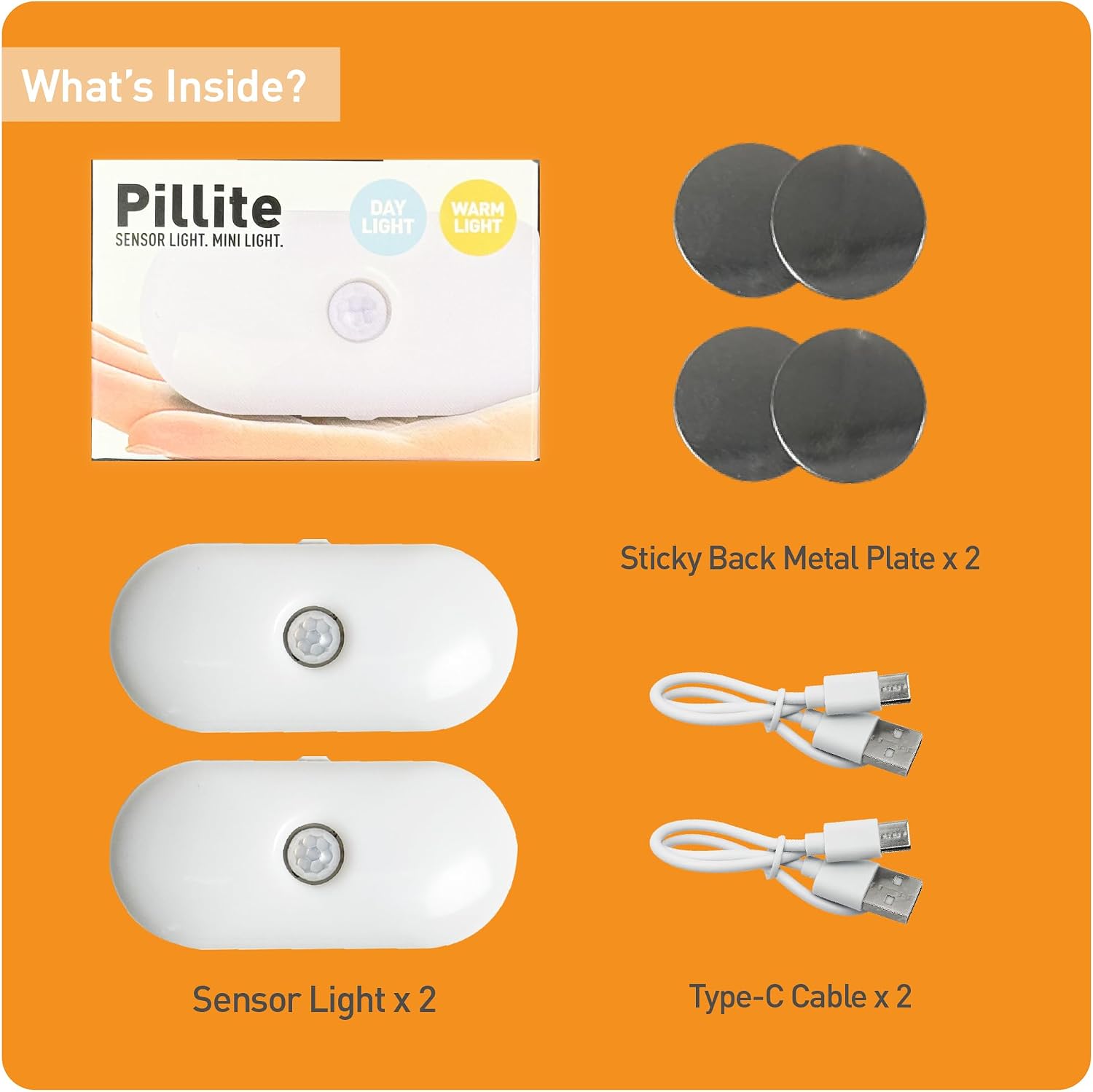LIBERATECH Rechargeable Motion Sensor Night Light, 2-Color White & Warm Toilet Light with Auto/On Mode, Magnetic & Adhesive Installa…
