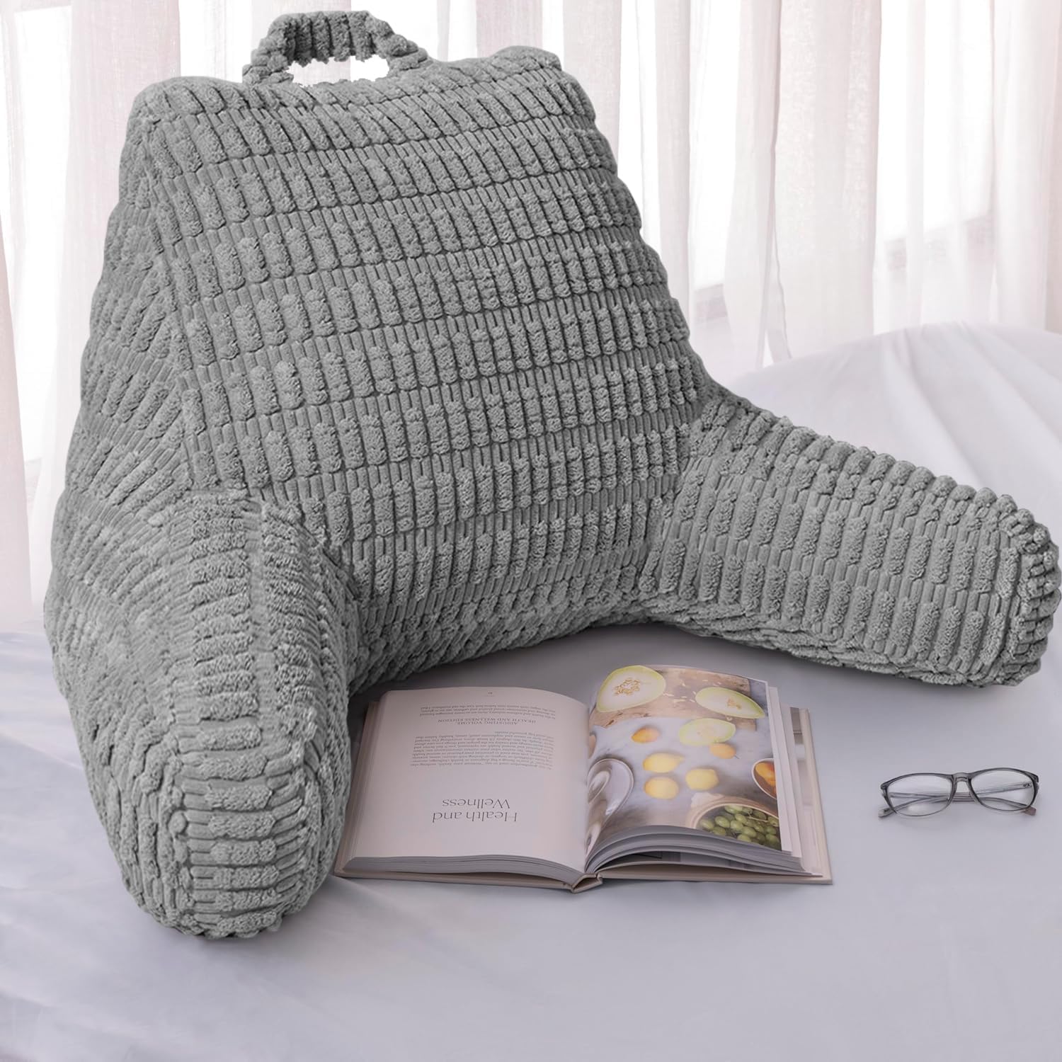 Reading Pillows for Sitting in Bed Adult, Back Rest Pillow for Sitting in Bed and Chair, Back Support Chair Pillow for Couch Support for…