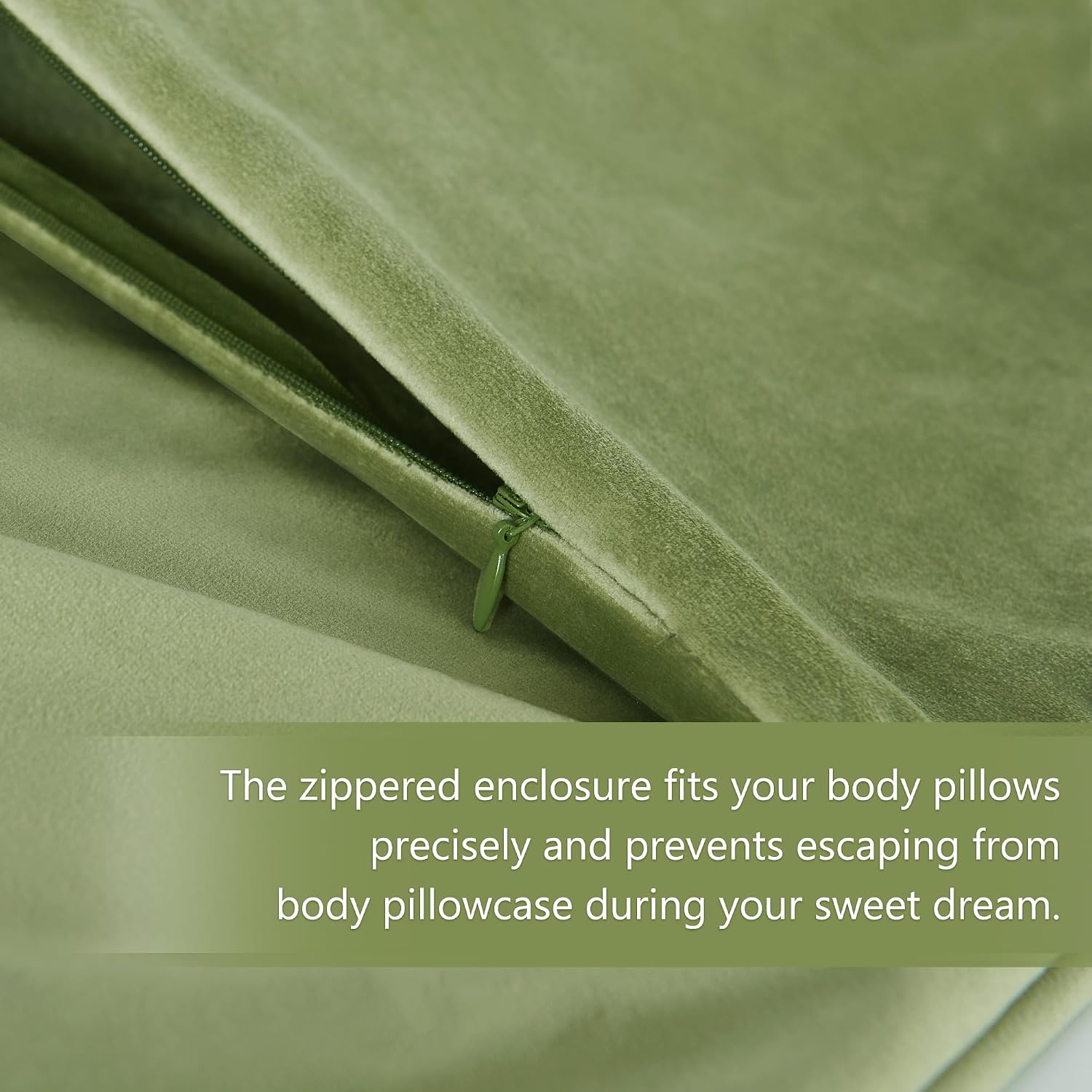 StangH Grass Green Velvet Body Pillow Cover 20x54 Inches, Super Soft Cozy Luxury Fuzzy Long Pillowcase with Zipper, for Sofa Bedroom Holida…