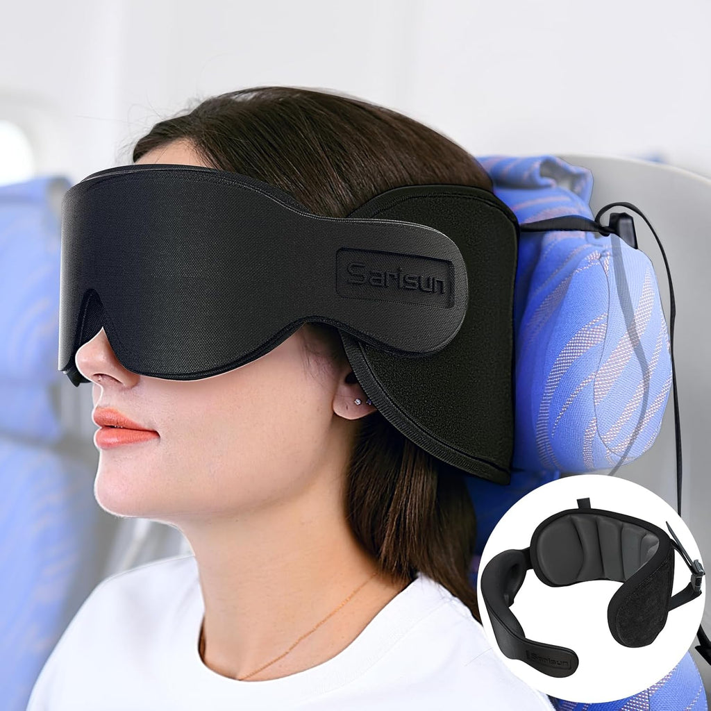 SARISUN Travel Pillow for Airplanes, Airplane Pillow with Eye Mask, Travel Pillows for Long Flight Sleeping, Travel Neck Pillows for Road…