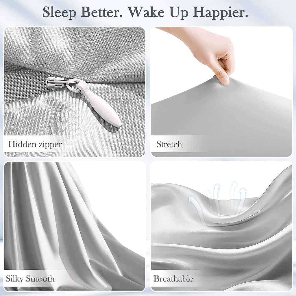 Avolare Cooling Pillow Cases, Arc-Chill 3.0 Cooling Pillowcases for Hot Sleepers, Zipper Satin Pillow Case Standard Size Set of 2, Silky Pi…