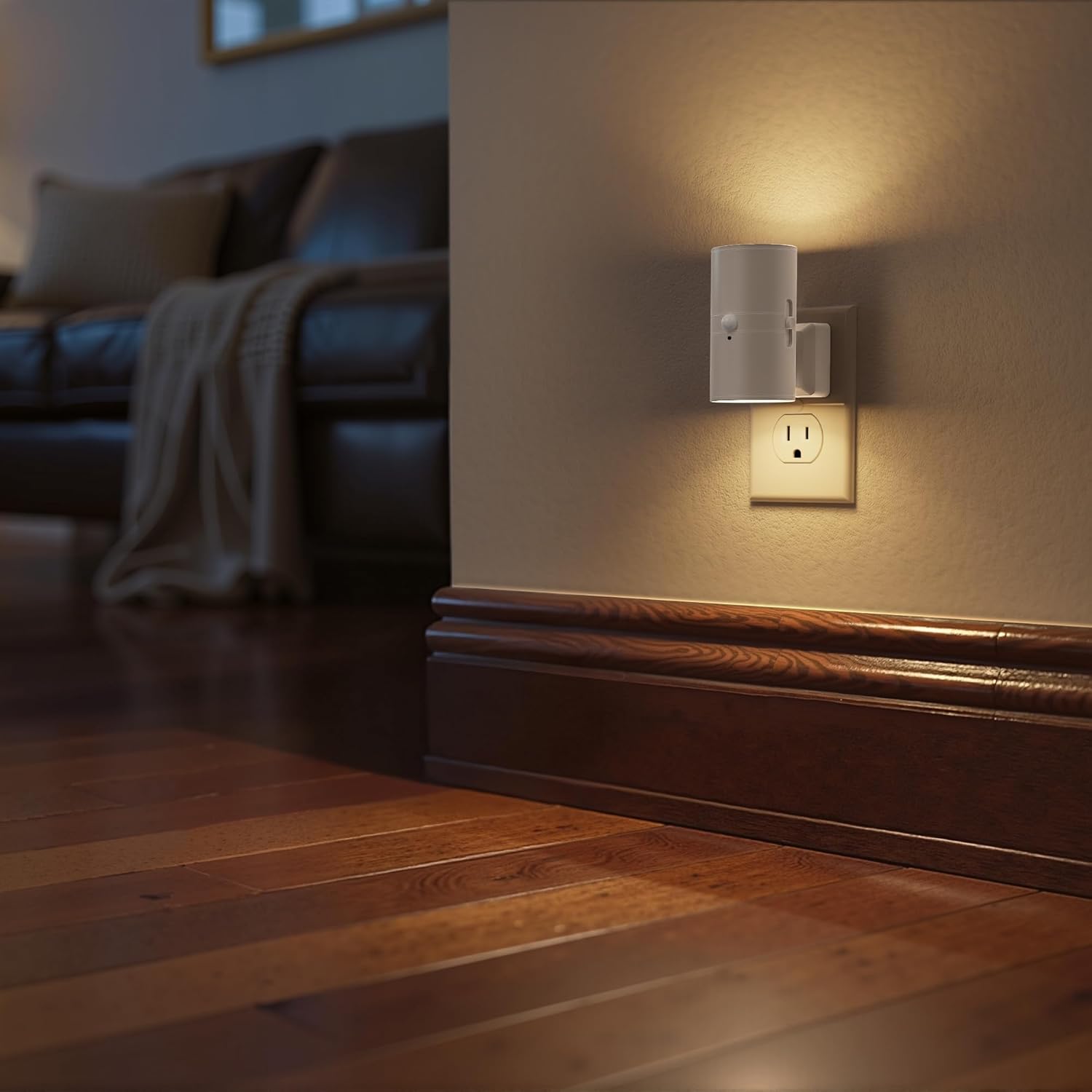 WelcometoBriigniteenjoyyourtimehere Briignite Motion Sensor Night Light, Motion Activated Plug in Night Lights, 0-100LM Dimmable Soft White…