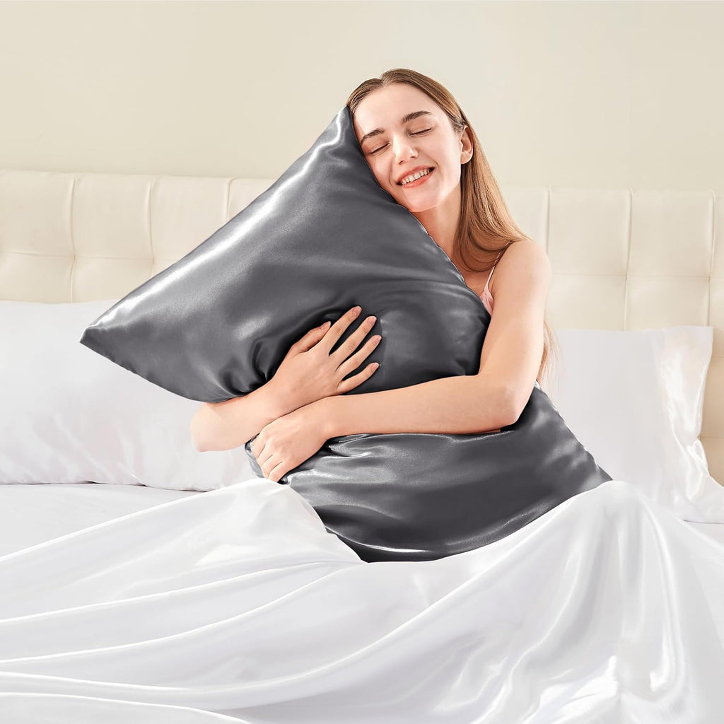 Bedelite Satin Pillowcase for Hair and Skin, Super Soft Similar to Silk Pillow Cases 4 Pack with Envelope Closure, Cooling Pillowcases for…