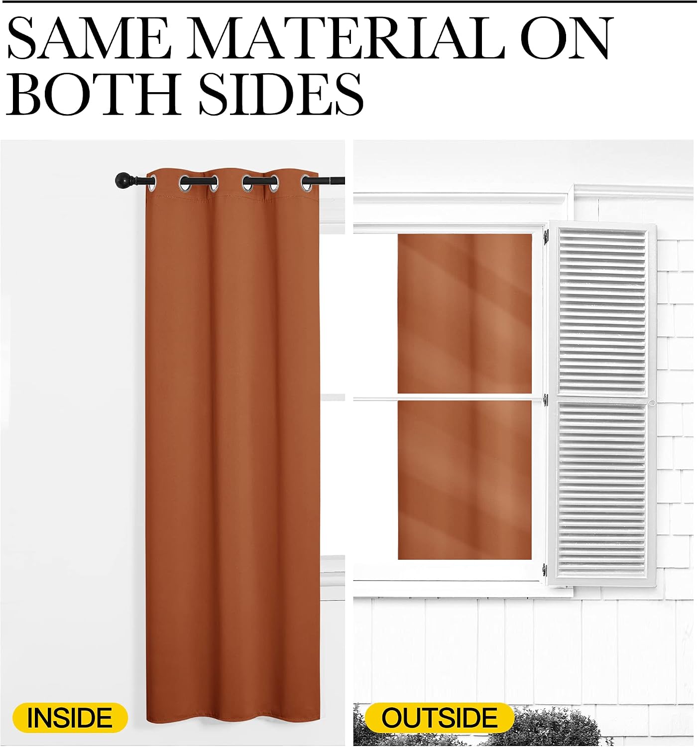 NICETOWN Nursery Essential Thermal Insulated Solid Grommet Top Blackout Curtains/Drapes for Halloween Decorations (1 Pair, 42 x 84 inches…