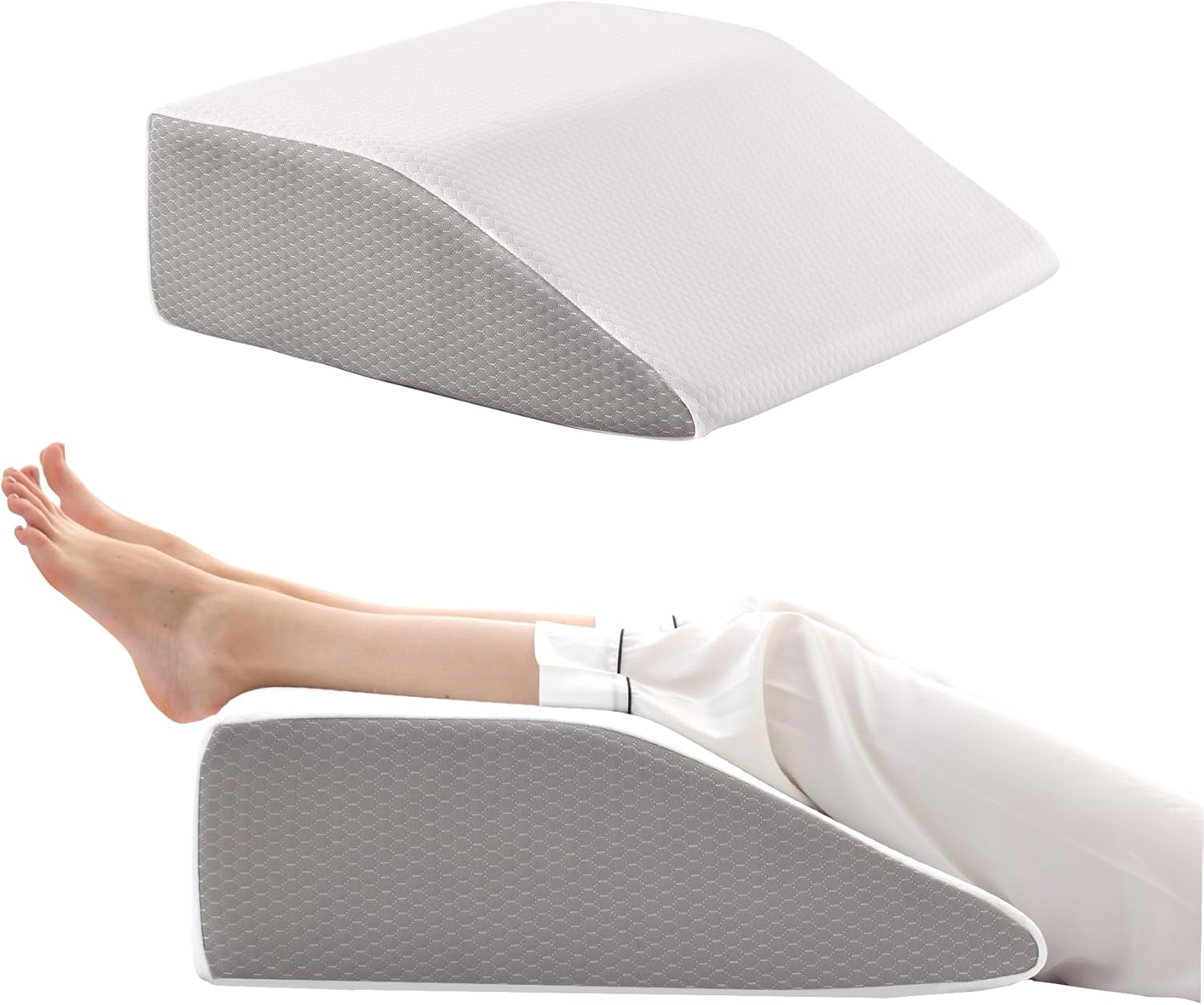 Bedluxe Leg Elevation Pillows, Leg Pillows for Sleeping, Cooling Gel Memory Foam Top, Wedge Pillow for Legs, Leg Wedges for Circulation, Sw…