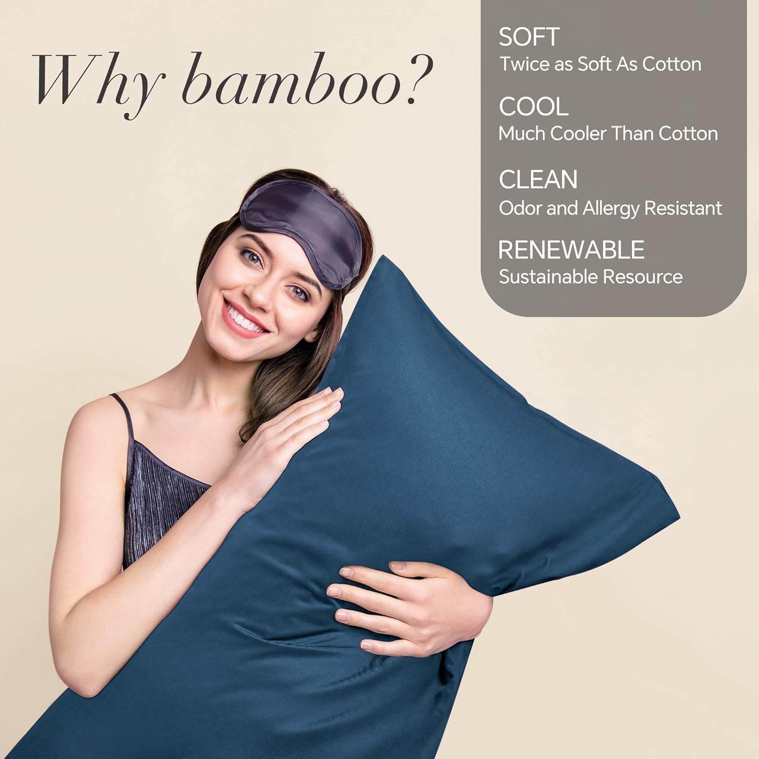 Bedelite King Size Pillow Cases Set of 2, Rayon Derived from Bamboo, Cooling Pillow Cases for Hot Sleepers & Night Sweats, Breathable and S…