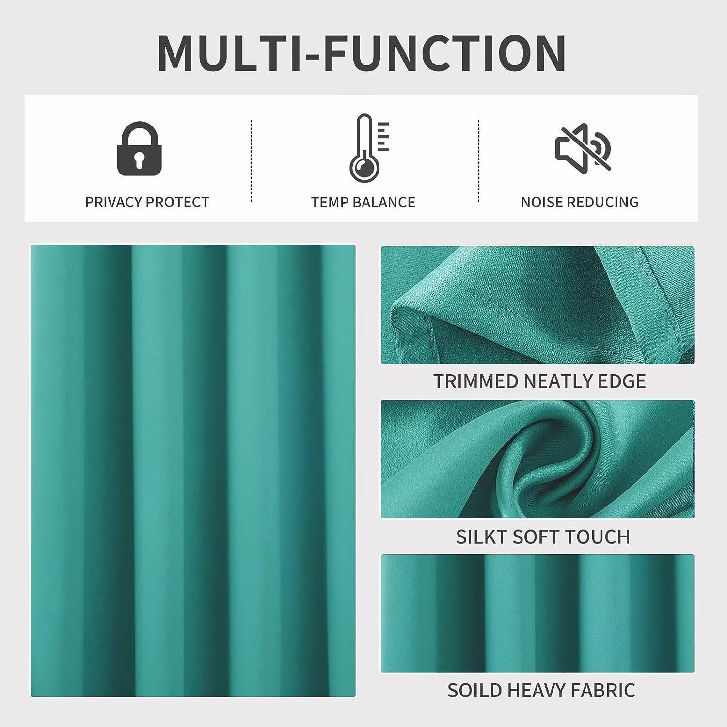 Joydeco Blackout Curtains 63 inch Length 2 Panels Set, Thermal Insulated Long Curtains & Drapes 2 Burg, Room Darkening Grommet Drapes for B…