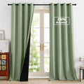 NICETOWN 100% Blackout Olive Green Curtains for Bedroom, Thermal Insulated Window Curtains 96 Inch Length 2 Panels Set, Grommet Top…
