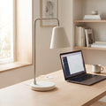 Harvestland Steady Silver Reading Lamps for Bedside Table – Adjustable Industrial Table Lamp with Solid Base, Lamp for nightstand, Desk Lam…