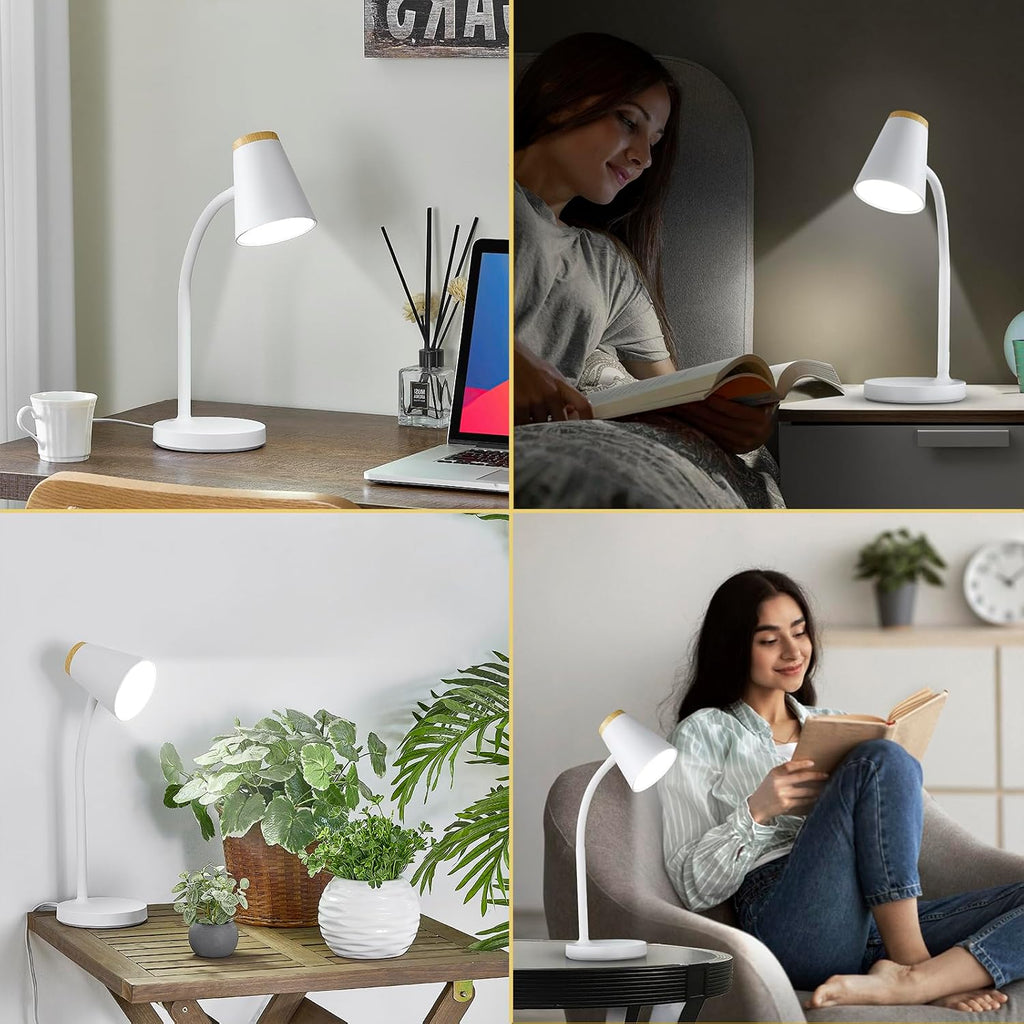 WelcometoEJIAXIN EJIAXIN Desk Lamp for College Dorm Room - Small LED Desk Lamp Touch Dimmable Reading Light for Home Office - Adjustable Fl…
