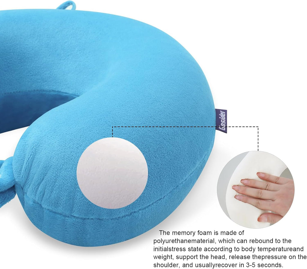 Gosider Neck Pillow for Travel Comfortable Travel Pillows U Shape Memory Foam Airplane Pillow Support Neck and Head Portable Neck Pillows S…