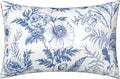 Satin Pillowcase for Hair and Skin Vintage Blue and White Floral Super Soft and Cooling Similar to Silk Pillow Case 1 Pack with Hidden…