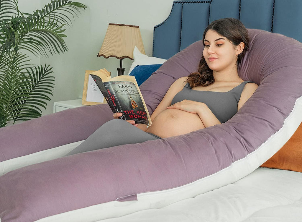Queenrose QUEEN ROSE Extra Long U Shaped Body Pillow, 65in Pregnancy Pillows for Sleeping, Full Body Support for Adults and Maternity Women…
