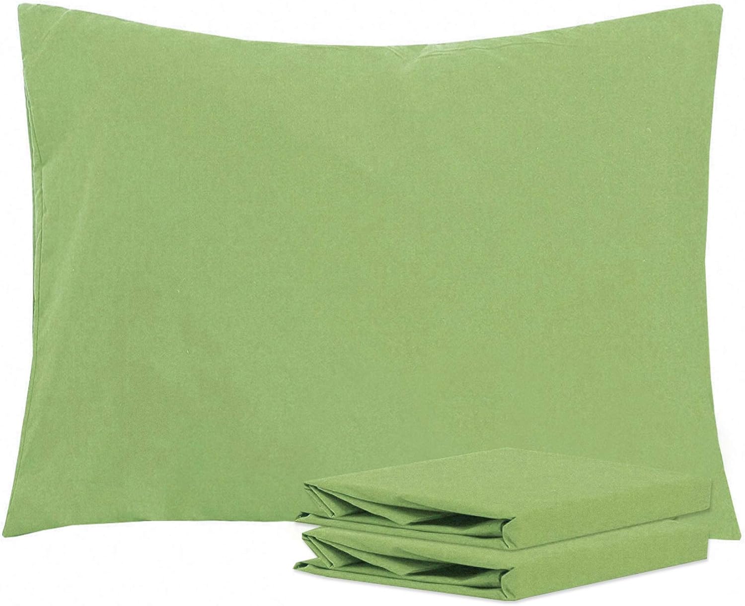 Ntbay Standard Pillowcase Set - 2 Pack Brushed Microfiber 20x26 Pillowcases - Soft, Wrinkle-Free, Fade-Resistant, Stain-Resistant, Sage Gre…