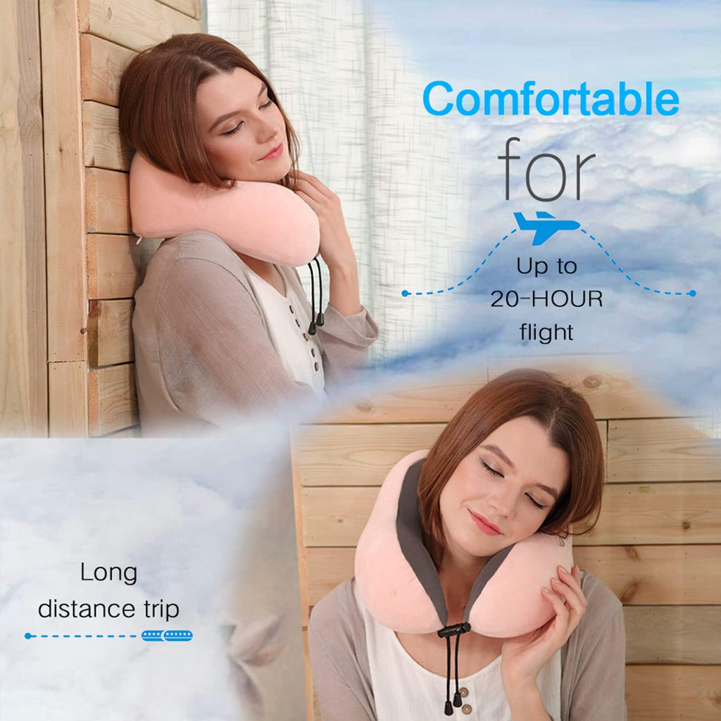 TALLGONeckPillowAlwaysHere TALLGO Travel Pillow, Memory Foam Neck Pillow Head Support Soft Pillow for Sleeping Rest, Airplane Car & Home Us…
