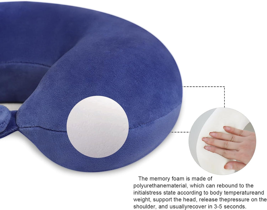 Gosider Travel Pillow Neck Pillow for Airplanes Memory Foam Neck Pillow for Traveling, Car, Home, Flight Portable Pillow for Sleeping Provi…