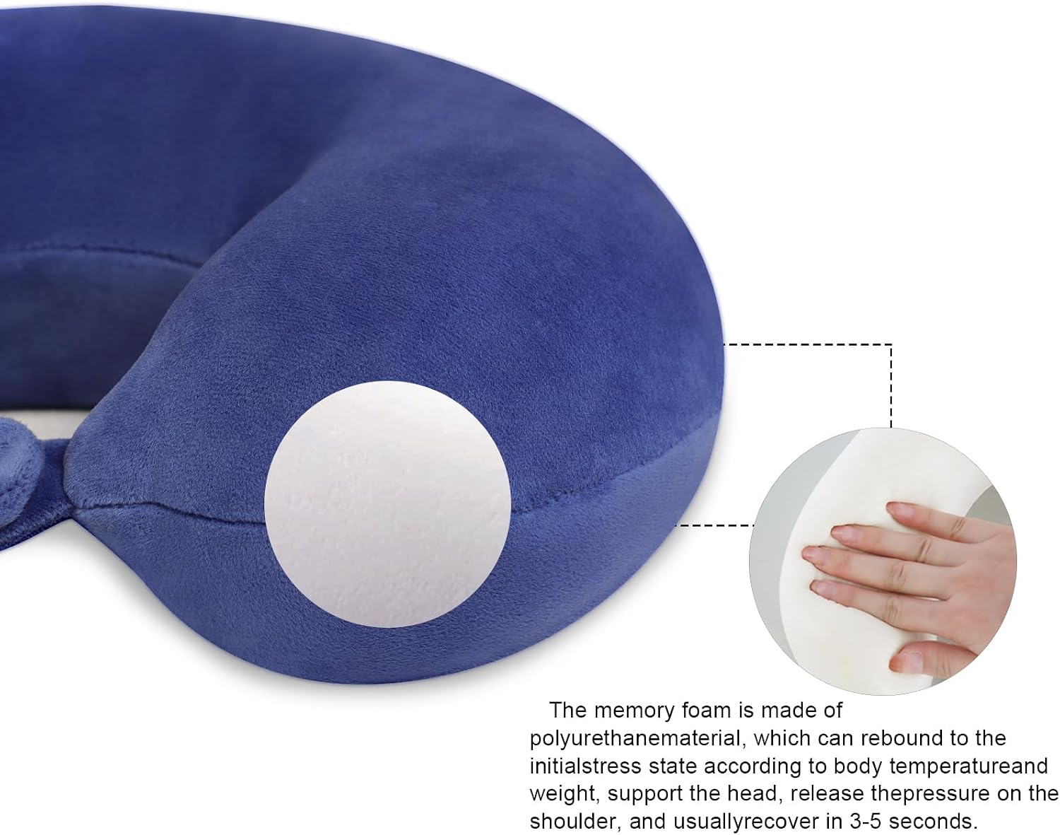 Gosider Travel Pillow Neck Pillow for Airplanes Memory Foam Neck Pillow for Traveling, Car, Home, Flight Portable Pillow for Sleeping Provi…