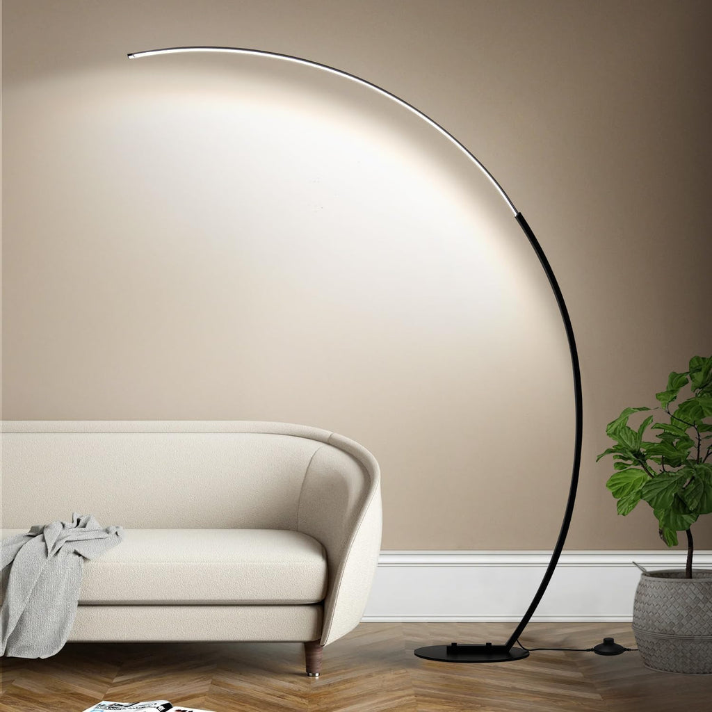 Dimmable LED Lamps for Living Room with 3 Color Temperatures, Ultra Bright 2000LM Arc Floor Lamps, Modern Standing Tall Lamp with Remote…