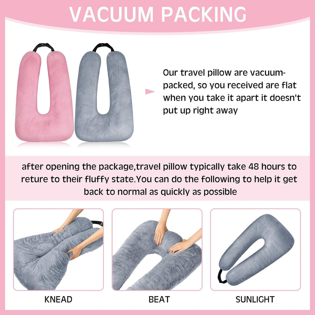 home Barydat 2 Pcs Car Travel Pillow for the Back Seat 28 x 18 in Sleeping Reading Pillows for Long Distance Travel Car Cushion for Kids Ad…