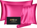 Home Silk Pillow Cases 2 Pack, Mulberry Silk Pillowcases Standard Set of 2, Smooth, Anti Acne, Beauty Sleep, Both Sides Natural Silk Satin…