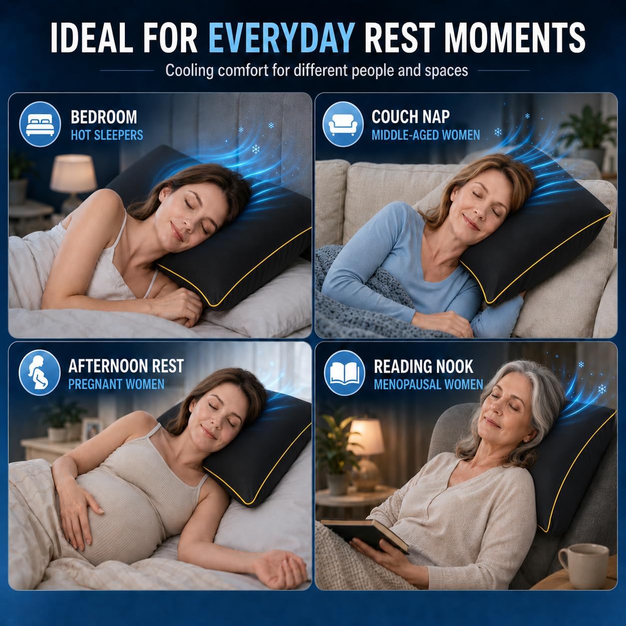 Cieltown Cooling Pillow Cases for Hot-Sleepers: Q-Max ≥0.4 Nylon Spandex Cool-to-Touch for Night Sweats - Waffle Weave for Dry & Com…