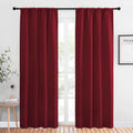 NICETOWN Christmas Burgundy Curtains Blackout Drapes - Home Decorations Thermal Insulated Solid Blackout Living Room Curtains/Draperies…