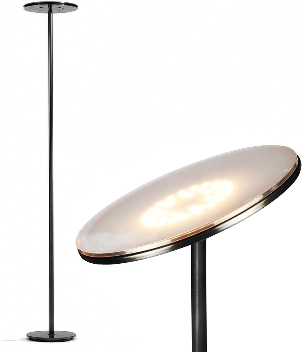 Brightech Sky LED Floor lamp, Torchiere Super Bright Floor Lamp for Living Rooms & Offices - Dimmable, Tall Standing Lamp for Bedroom…