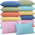 Kigley 12 Pack Mini Pillows for Daycare 9.1 x 13.8'' Small Travel Pillow Bulk Soft Breathable Cotton Pillow for Nap Travel Pet Neck…