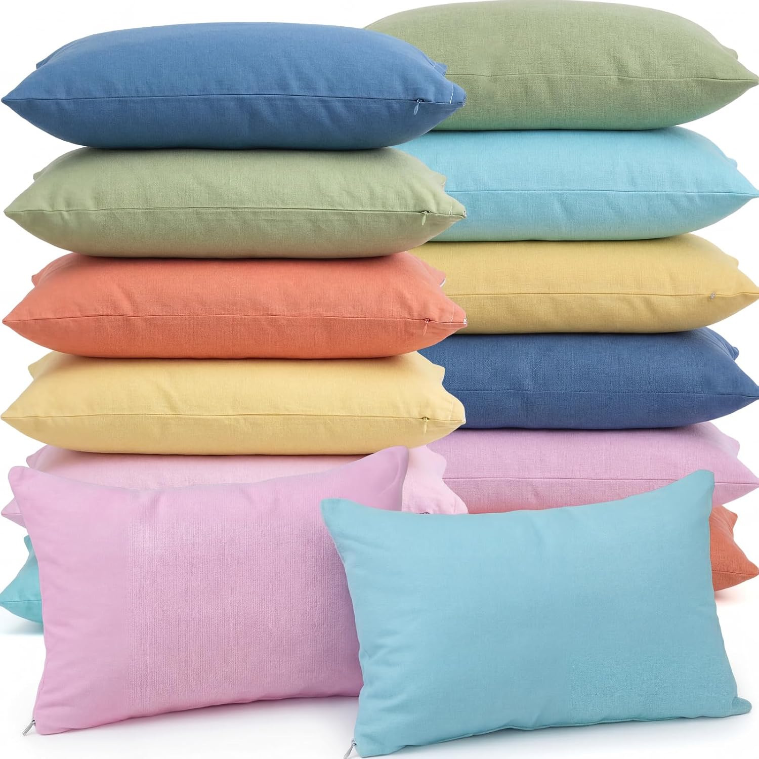 Kigley 12 Pack Mini Pillows for Daycare 9.1 x 13.8'' Small Travel Pillow Bulk Soft Breathable Cotton Pillow for Nap Travel Pet Neck…