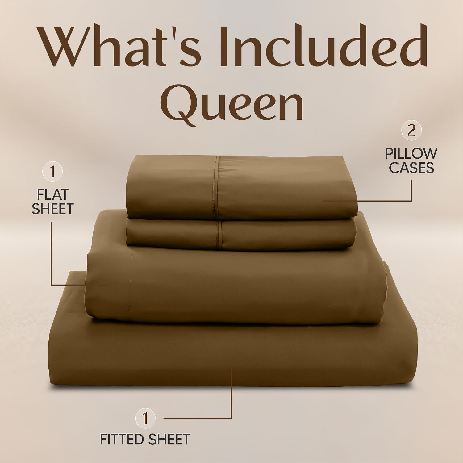Utopiabedding Utopia Bedding Queen Size Sheet Set – 4 Piece Bed Sheets, Soft and Breathable Microfiber, Includes 1 Fitted Sheet, 1 Flat She…