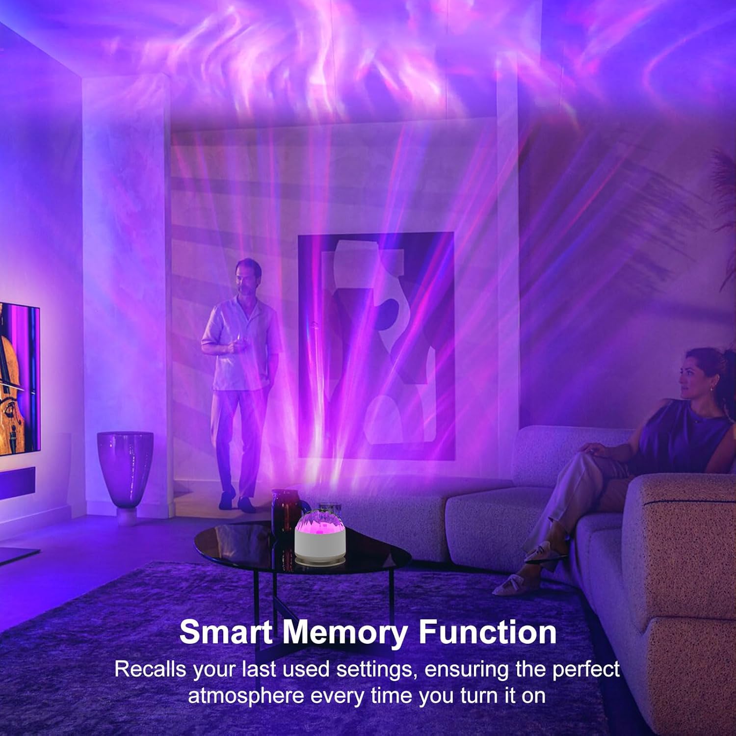 HUMIIEYE Northern Lights Projector, 16 Light Color Aurora Night Light Projector for Bedroom, Remote Galaxy Light Projector, Dimmable Mood…
